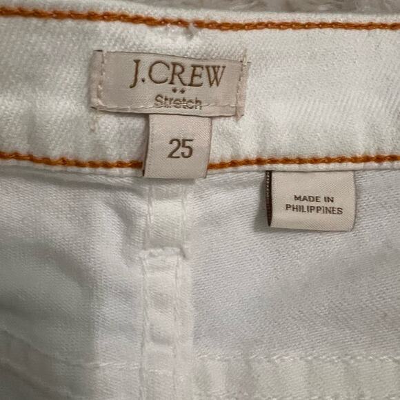 J.Crew Stretch White Denim Jeans Size 25 - Picture 3 of 8